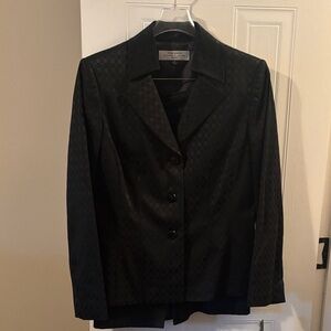 Tahari ASL Black Textured Women's Skirt Suit